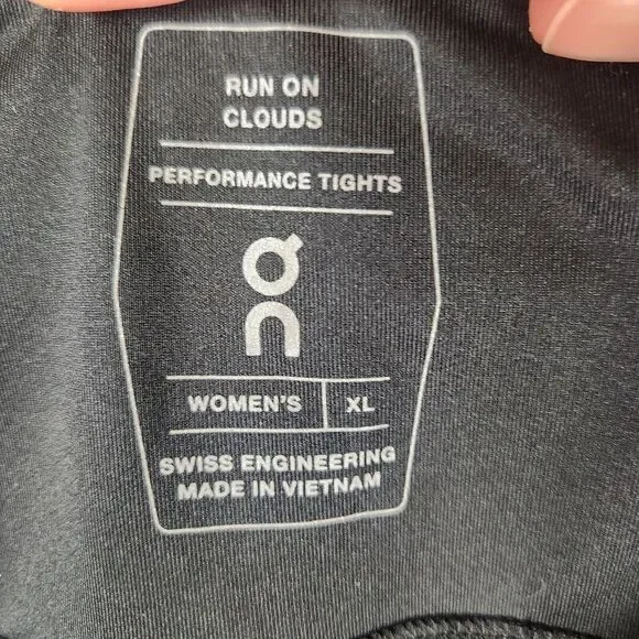 On Running Performance Tights Womens XL Black Pockets Full Length - Picture 7 of 11